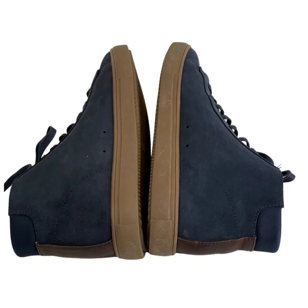 CLAE Bradley Mid Waxed Sued Deep Navy Size 10